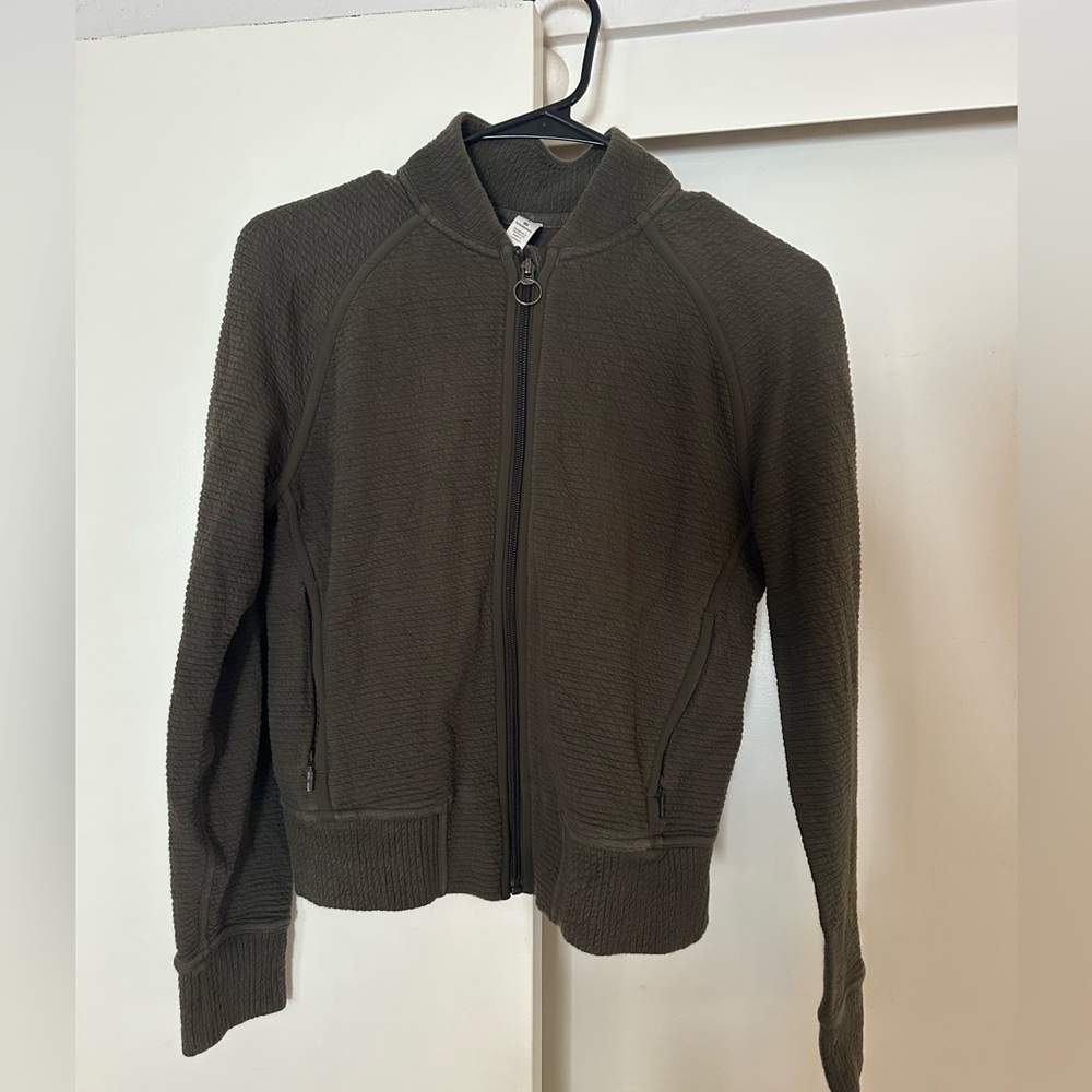 Lululemon olive Green Quilted Jacket